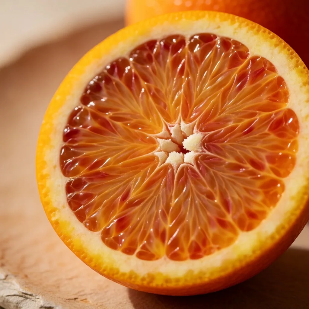 Przekrój owocu cytrusowego — bioflawonoidy